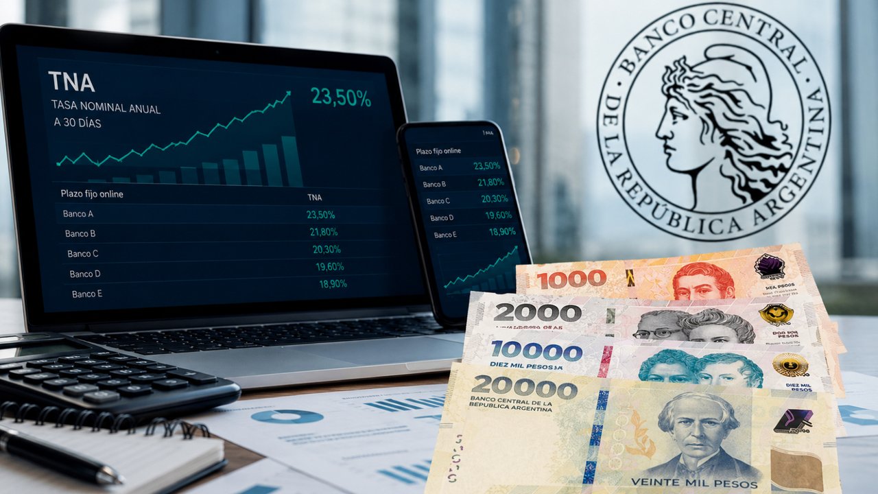 TNA en tiempo real: qué bancos ofrecen este jueves la mejor tasa online para plazos fijos en pesos