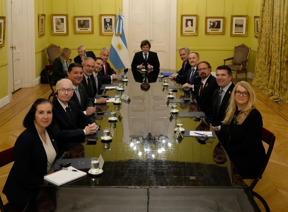Javier Milei recibe en Casa Rosada a una delegación de congresistas de Estados Unidos