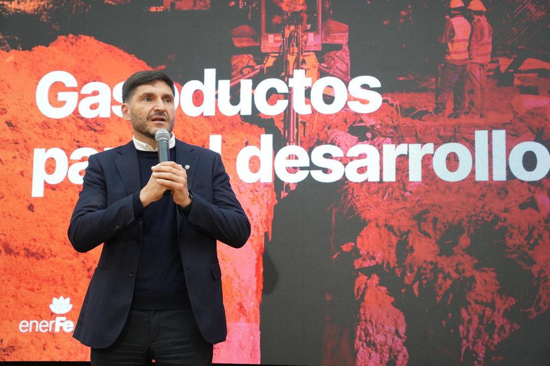 Maximiliano Pullaro en anuncio de obras de gasoducto en Santa Fe