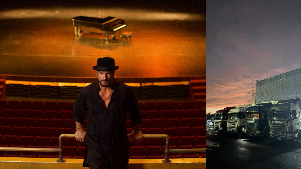 Ricardo Arjona mostró el backstage de su show en Paraguay: desde la llegada de los camiones al cableado