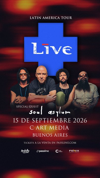 La banda +LIVE+ en concierto, presentación en Buenos Aires