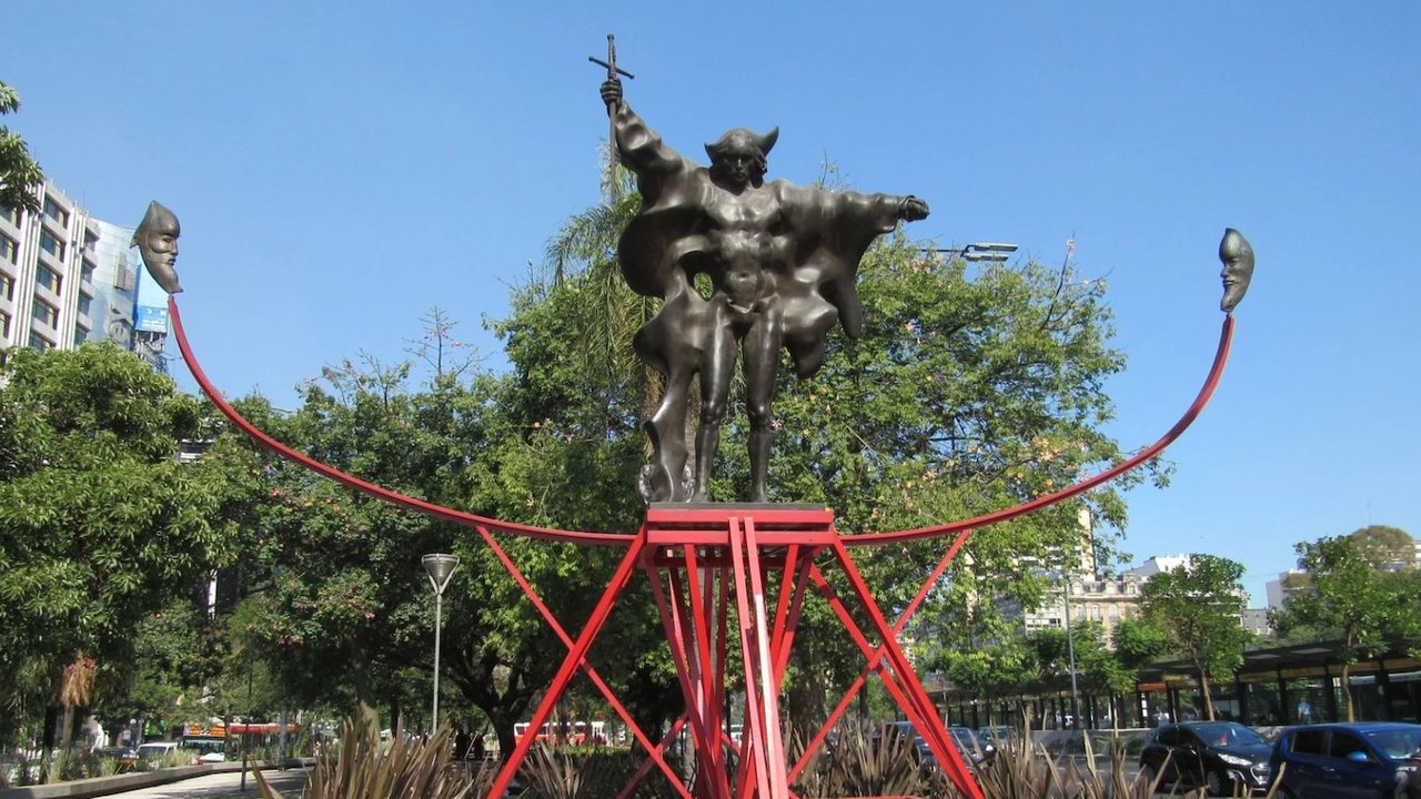 Escultura Colón en las Américas de Ugo Attardi en Buenos Aires