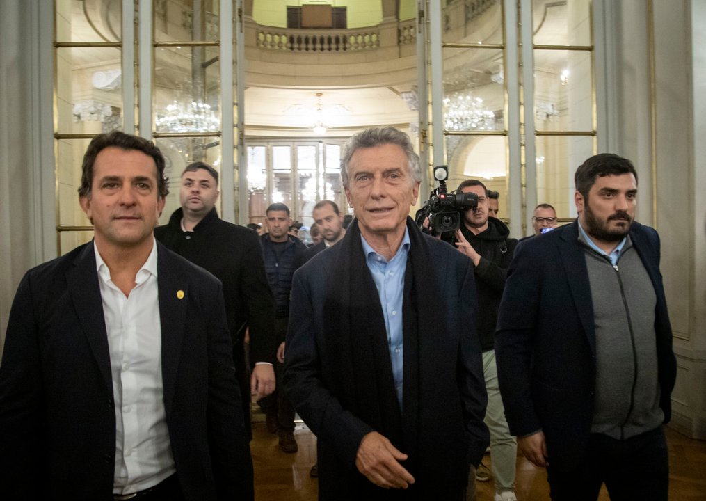 Mauricio Macri durante una actividad en la Legislatura porteña