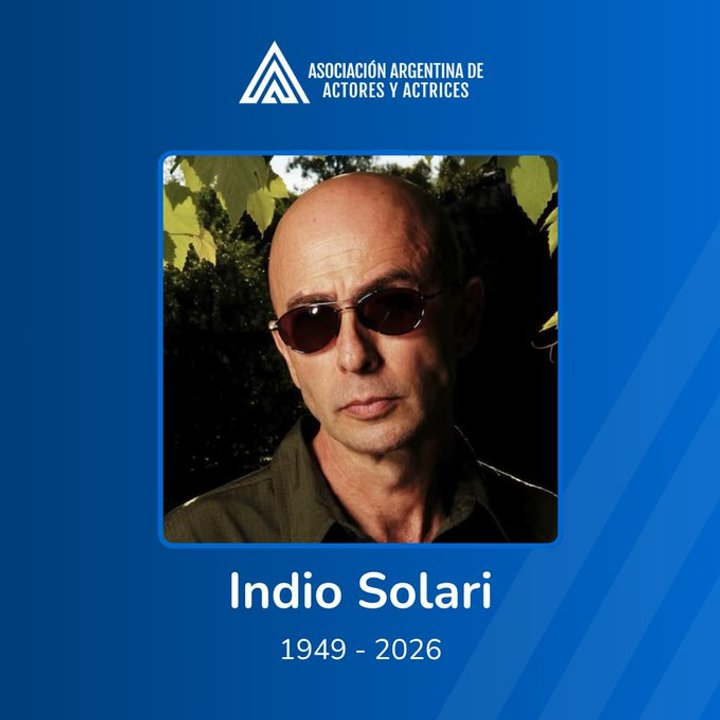 El “dolor” de la Asociación Argentina de Actores por la muerte del Indio Solari