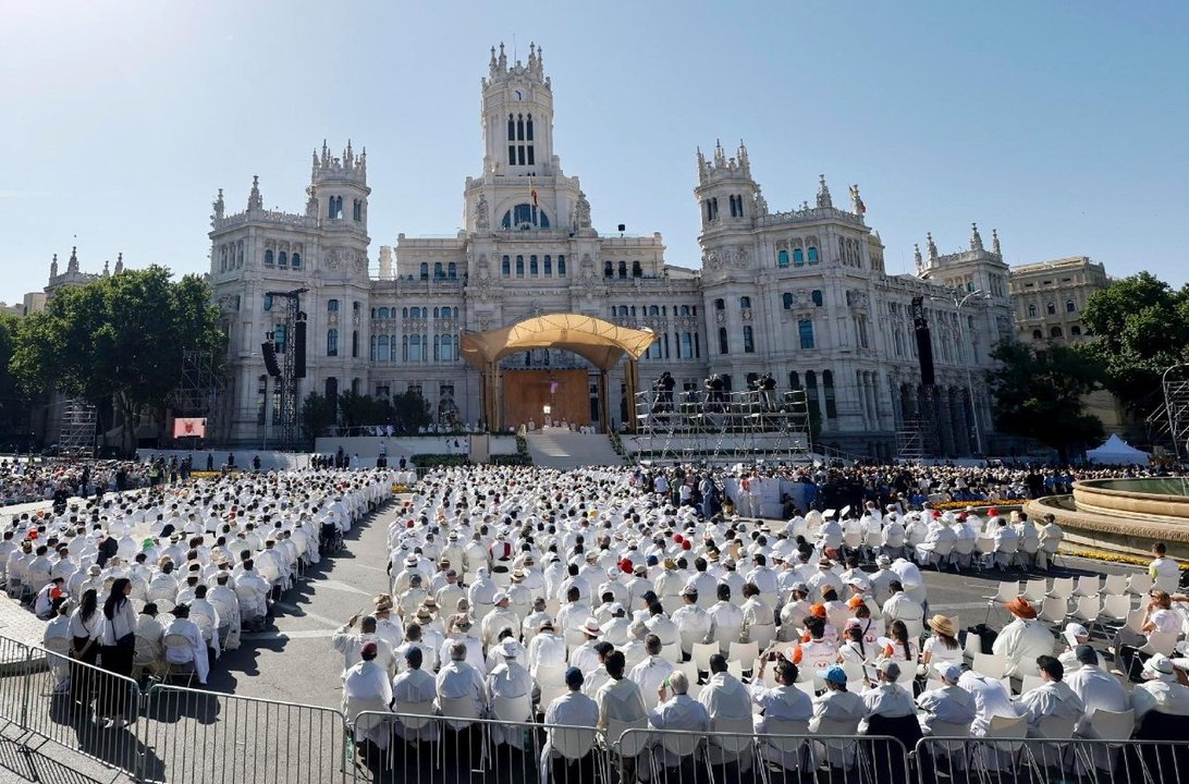 Más de un millón de fieles aclamaron al papa León XIV en las calles de Madrid