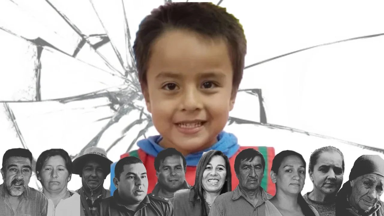 Familiares y carteles reclamando justicia por Loan Danilo Peña