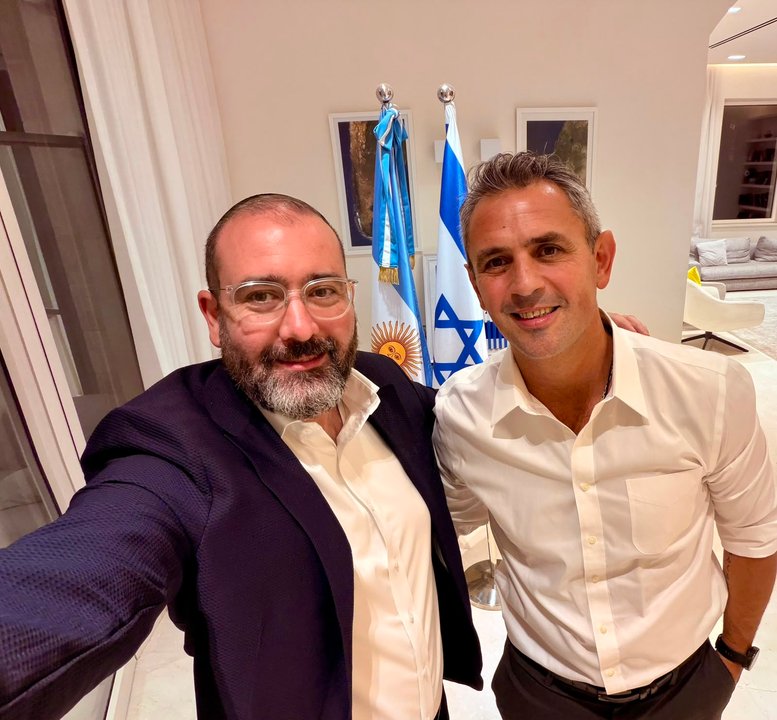 El embajador argentino en Israel recibió a Martín Menem en su primera visita