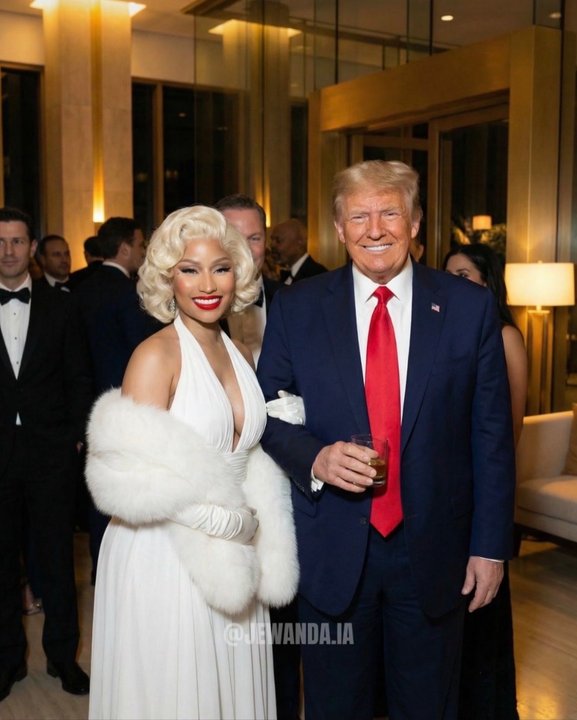 Nicki Minaj y Donald Trump en imágenes generadas con inteligencia artificial