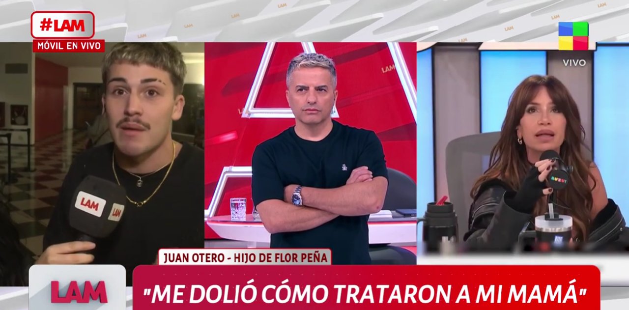 El hijo de Flor Peña reaccionó a los ataques a su madre: “Estaban esperando esto“