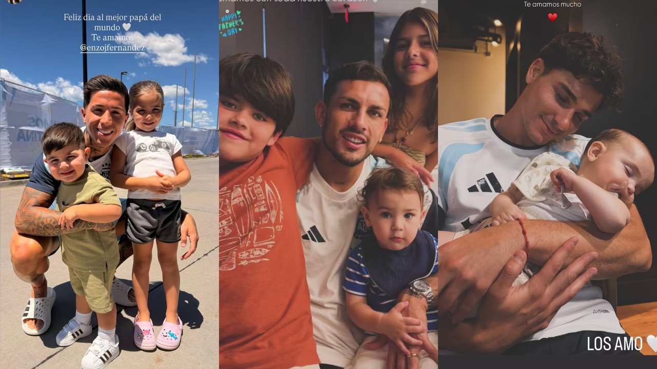 Jugadores de la Selección argentina celebran el Día del Padre en la concentración