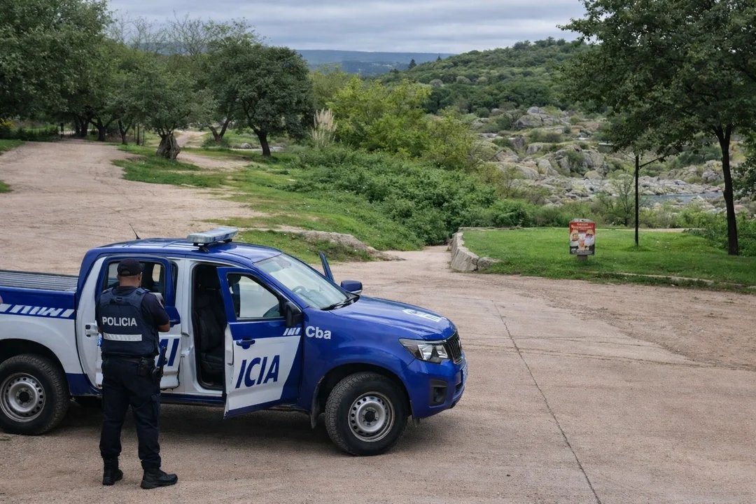 Río Los Sauces en Mina Clavero, donde fue hallado el cuerpo de un joven