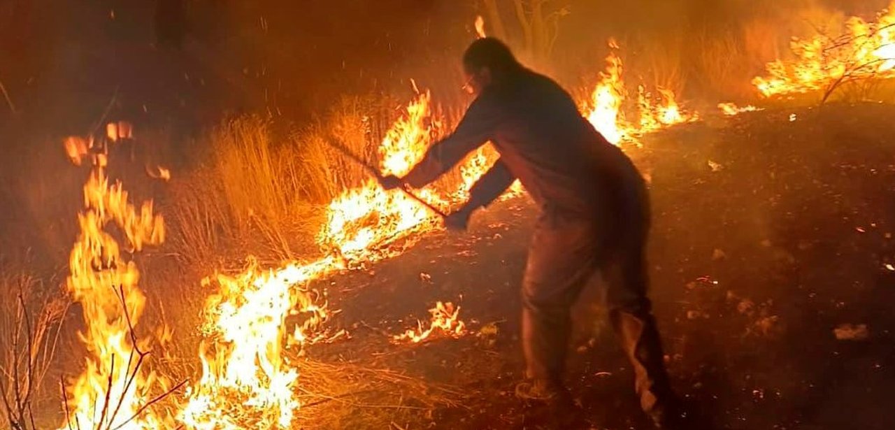 Bomberos combaten incendios forestales en España durante ola de calor