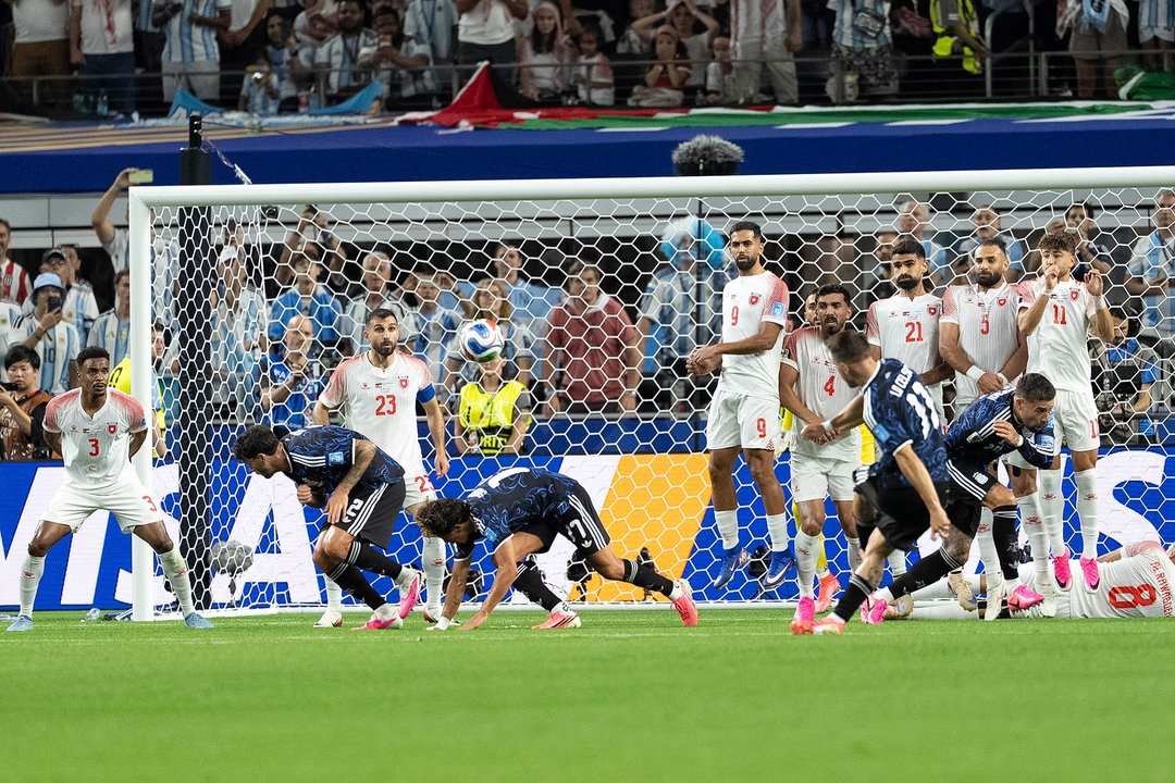 Giovani Lo Celso y un excelente tiro libre para el 1-0 de Argentina sobre Jordania
