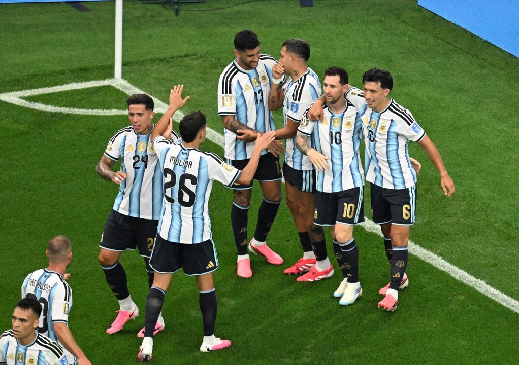 Selección argentina en el Hard Rock Stadium de Miami