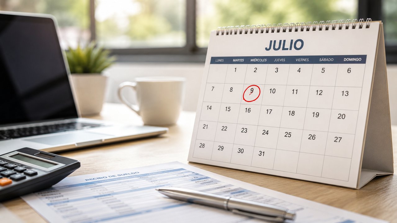 Billetes y calendario por el feriado del 9 de julio