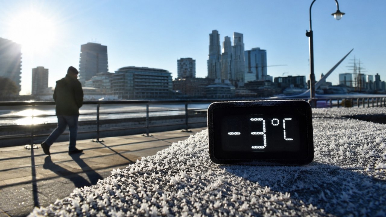 Se adelanta la llegada del día más frío del año y anuncian 3 grados bajo cero en Buenos Aires