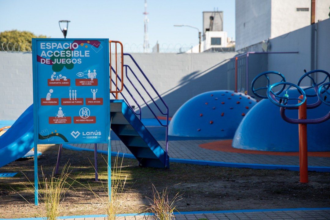 Lanús concretó la puesta en valor integral de la plaza Atlántida de Lanús Oeste