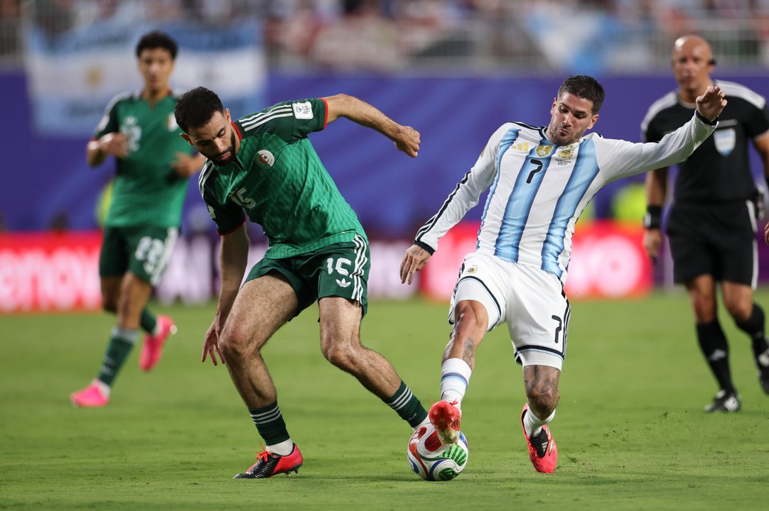 Rodrigo De Paul en conferencia de prensa con la Selección argentina