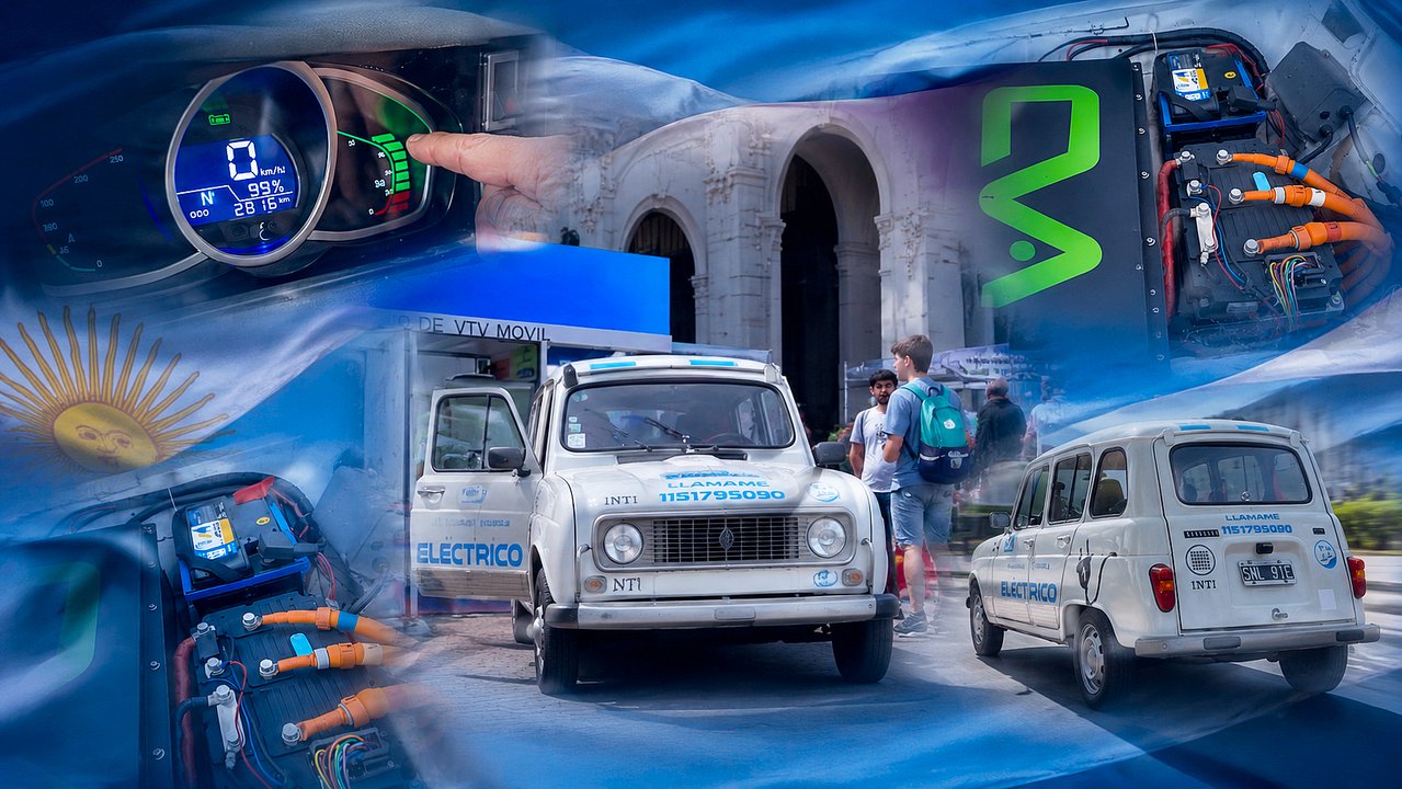 Renault 4 argentino reconvertido a auto eléctrico