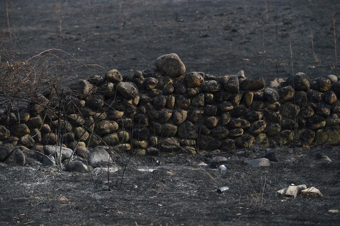 Bomberos combaten incendios forestales en la península ibérica