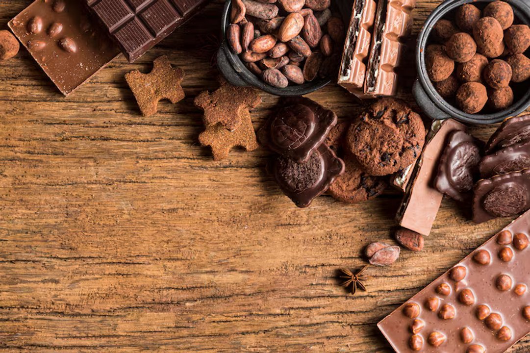 Granos y frutos de cacao utilizados para elaborar chocolate