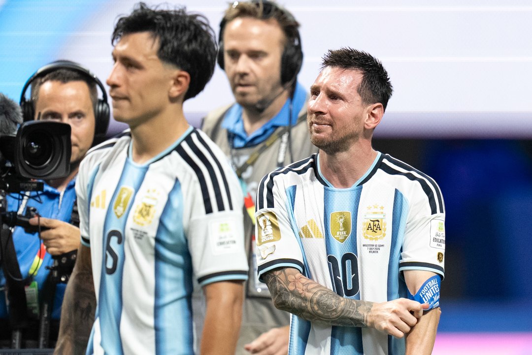 Lionel Messi emocionado tras la victoria de Argentina ante Egipto