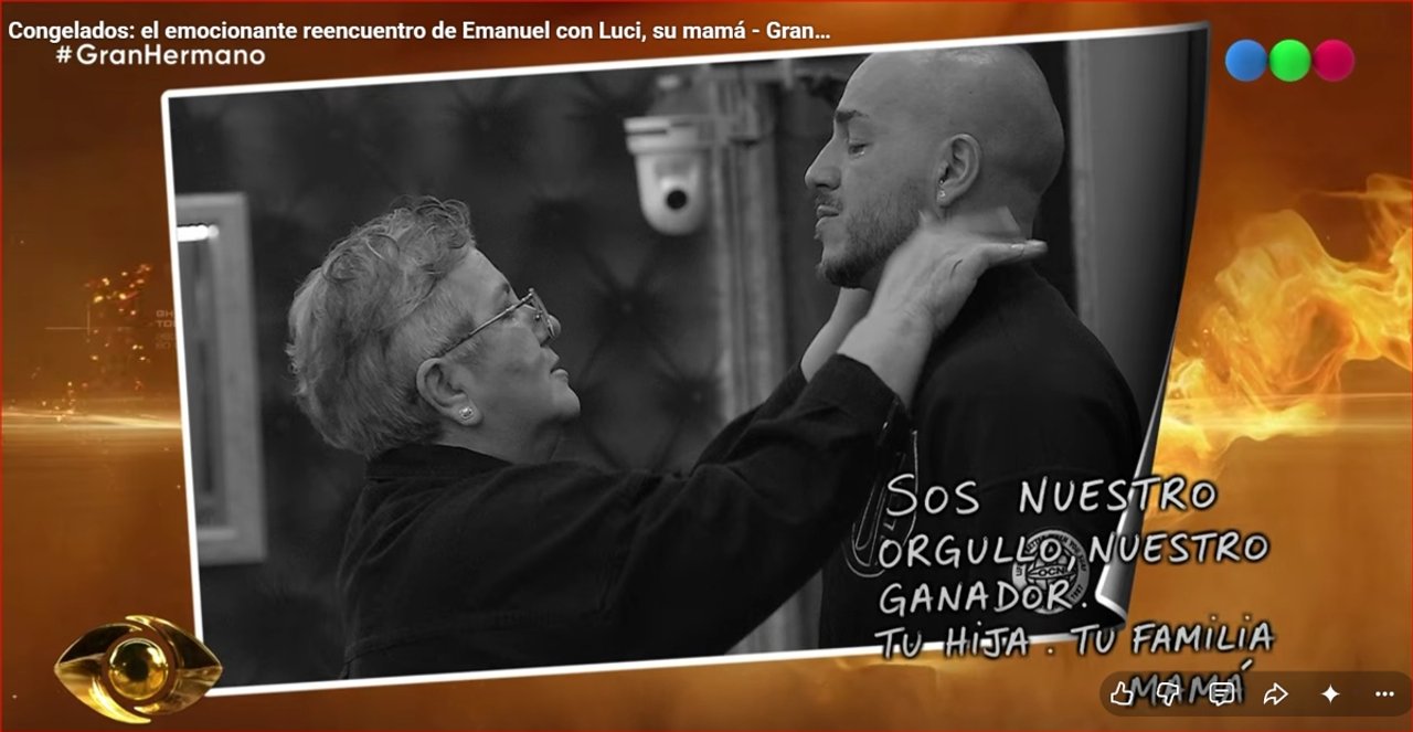 Gran Hermano vivió uno de sus momentos más emotivos: Luci, la mamá de Emanuel, entró en "Congelados" y lo hizo llorar