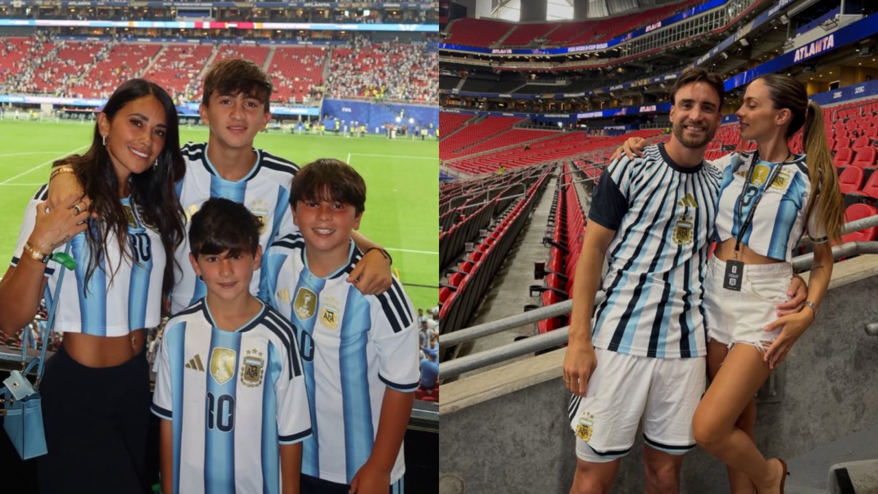 Las parejas de los jugadores de la Selección argentina celebran el pase a cuartos del Mundial 2026
