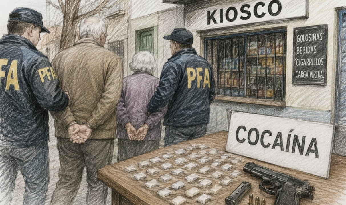 Jubinarcos: detuvieron a una pareja de 80 años que vendía cocaína desde un kiosco en Mar del Plata