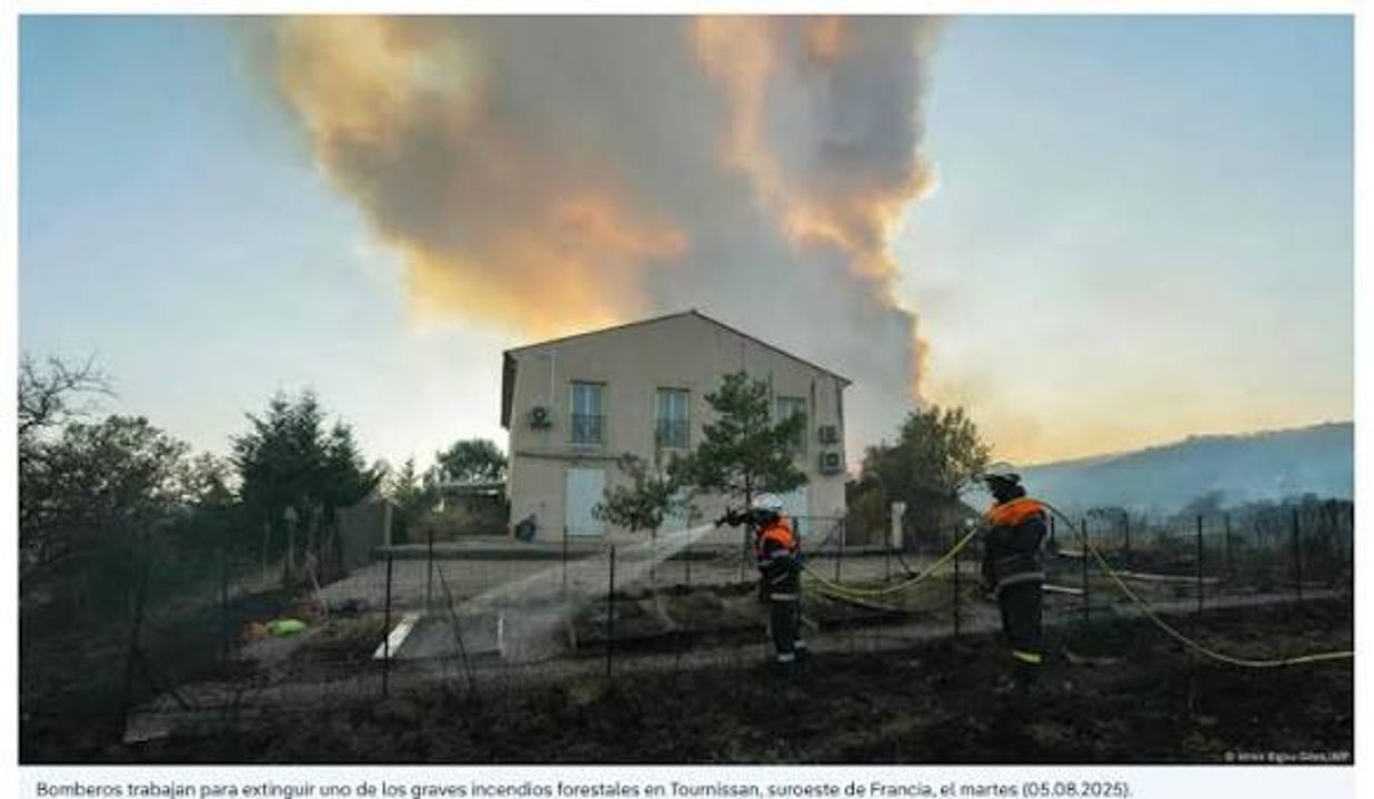 Francia: incendio forestal arrasa con el bosque de Fontainebleau