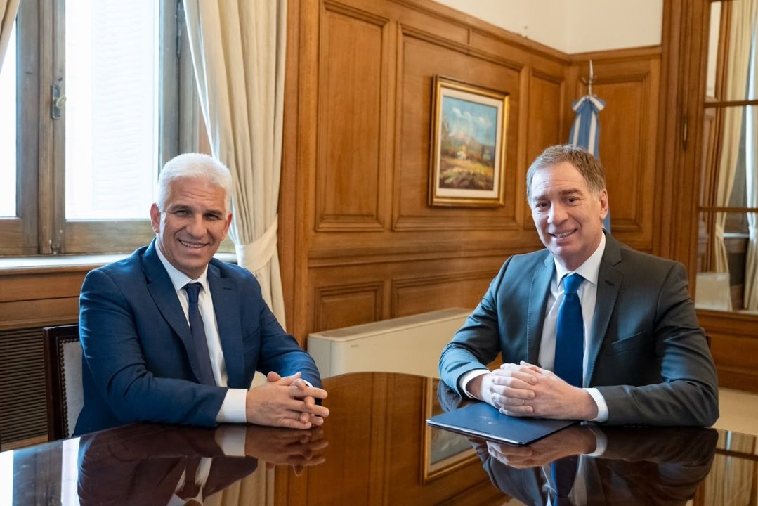 Diego Santilli y Claudio Poggi reunidos en Casa Rosada