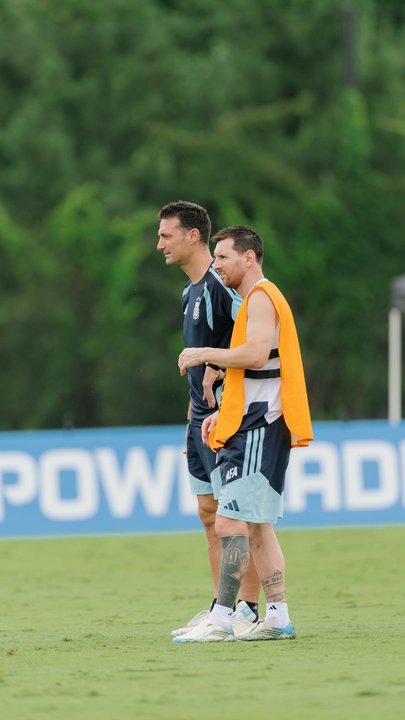 El último entrenamiento de la Selección argentina de cara al partido ante Inglaterra