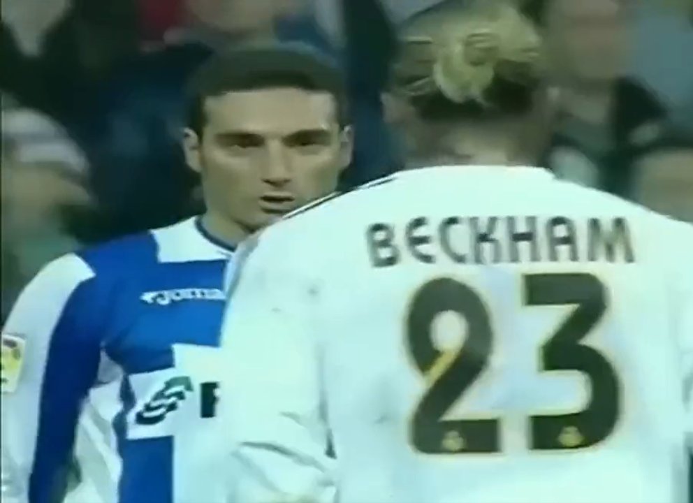 El día que Scaloni casi se fue a las manos con Beckham en un Real Madrid-Deportivo La Coruña