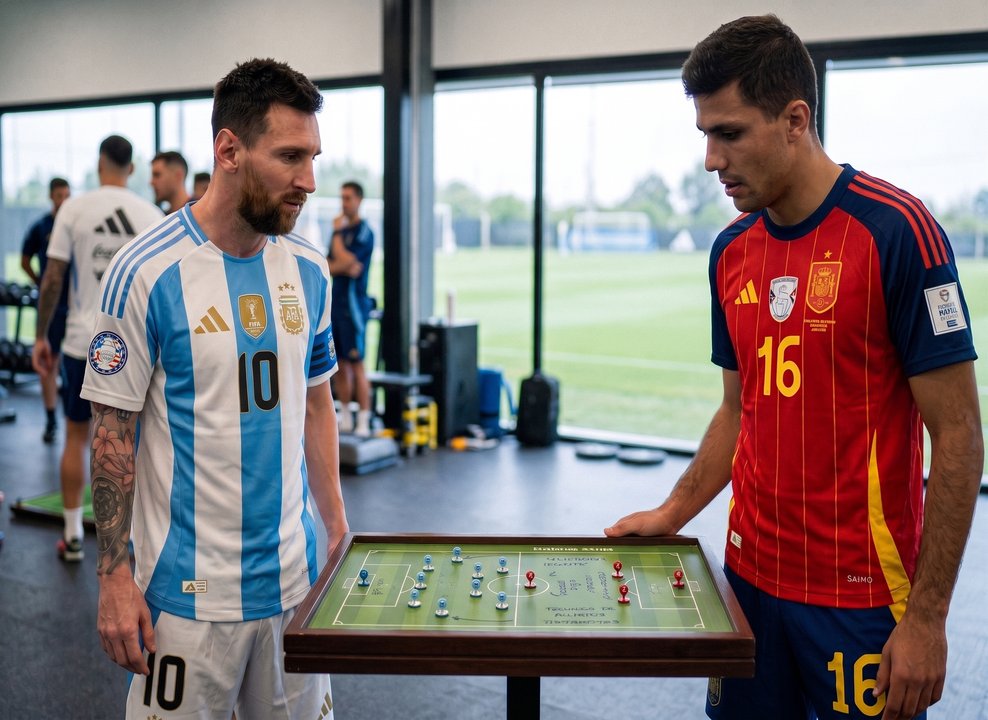 Análisis con el posible choque de estilos entre la Selección argentina y la de España