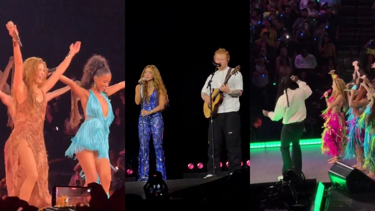 Shakira en vivo durante su gira Las Mujeres Ya No Lloran en Nueva York