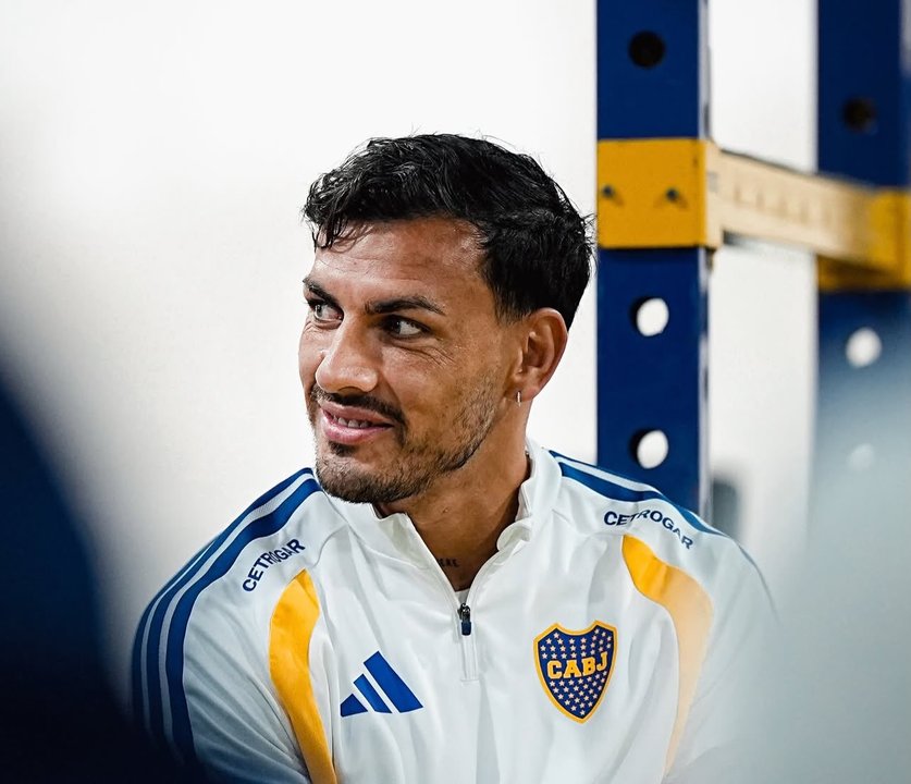 Leandro Paredes en su regreso a los entrenamientos de Boca Juniors