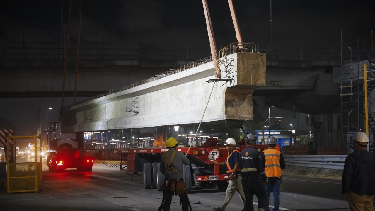 Operativo de obra nocturna sobre el Puente Labruna y accesos al norte de la Ciudad de Buenos Aires