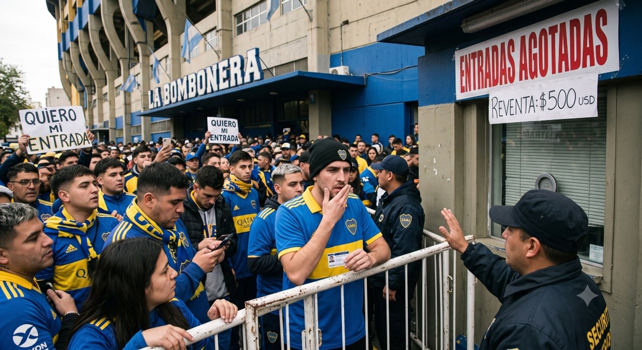 Hinchas de Boca Juniors en la Bombonera a estadio lleno