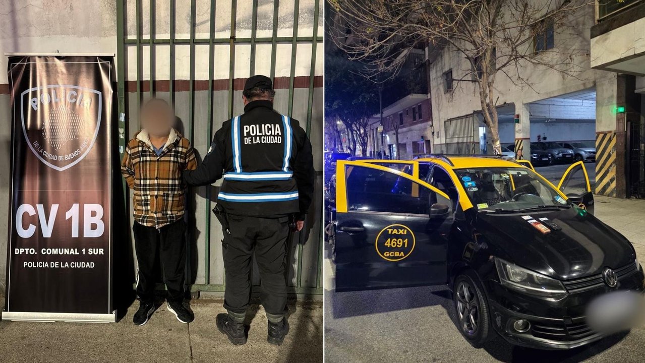 Detuvieron a dos hombres que trasladaban un kilo de cocaína oculto en un taxi