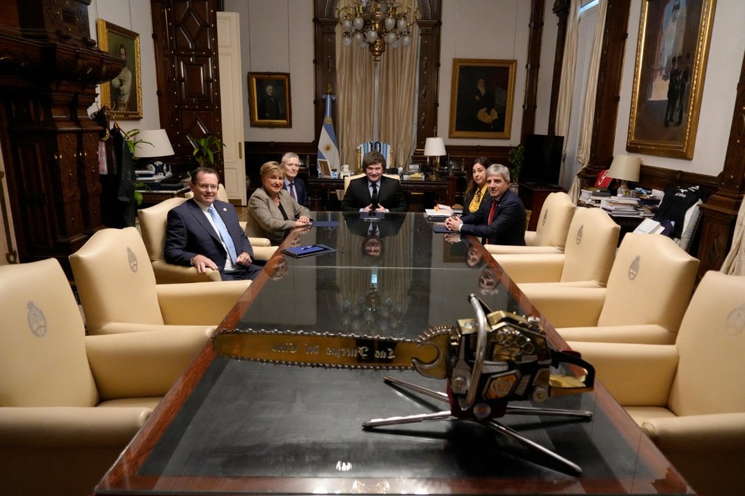 Javier Milei se reunió con Georgieva en Casa Rosada