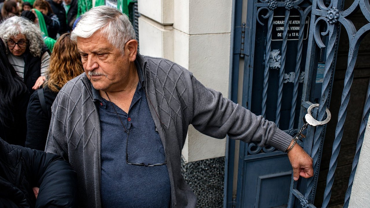 La desesperada decisión de un militar retirado: se encadenó para que operaran el cáncer de su esposa