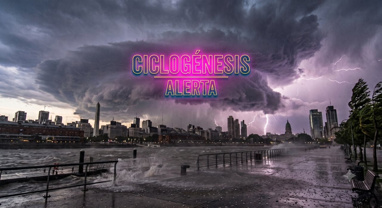 Se adelanta la ciclogénesis en Buenos Aires: alerta naranja por tormentas, lluvias con granizo y ráfagas