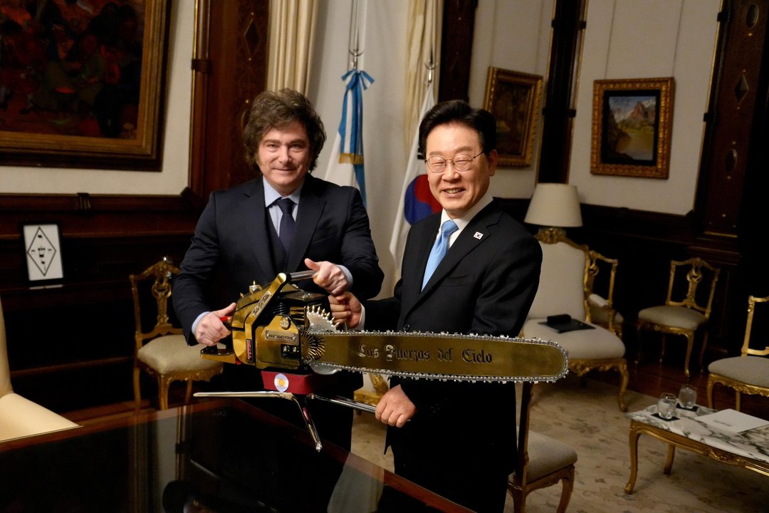Javier Milei recibió al presidente de Corea del Sur en la Casa Rosada