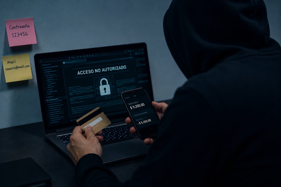 Oficina judicial analizando casos de ciberfraude en computadoras