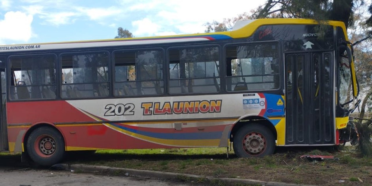 Berisso: un colectivo chocó un auto y se estrelló contra un árbol