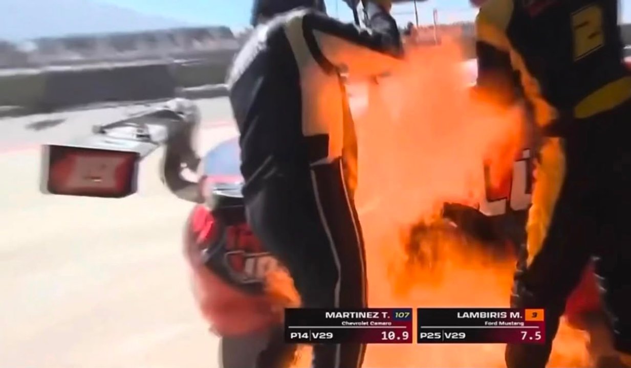 Un incendio en boxes de Mauricio Lambiris generó tensión en el Turismo Carretera durante el Desafío de las Estrellas