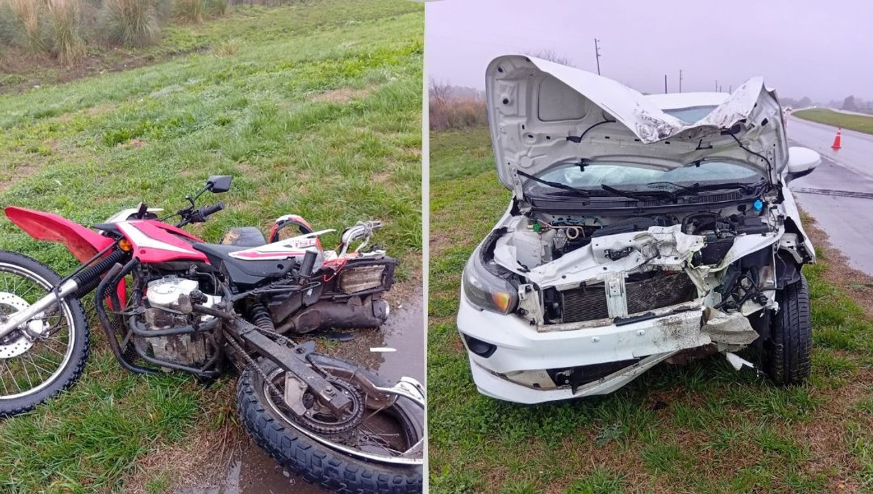 Un motociclista murió tras un accidente en Ruta 6