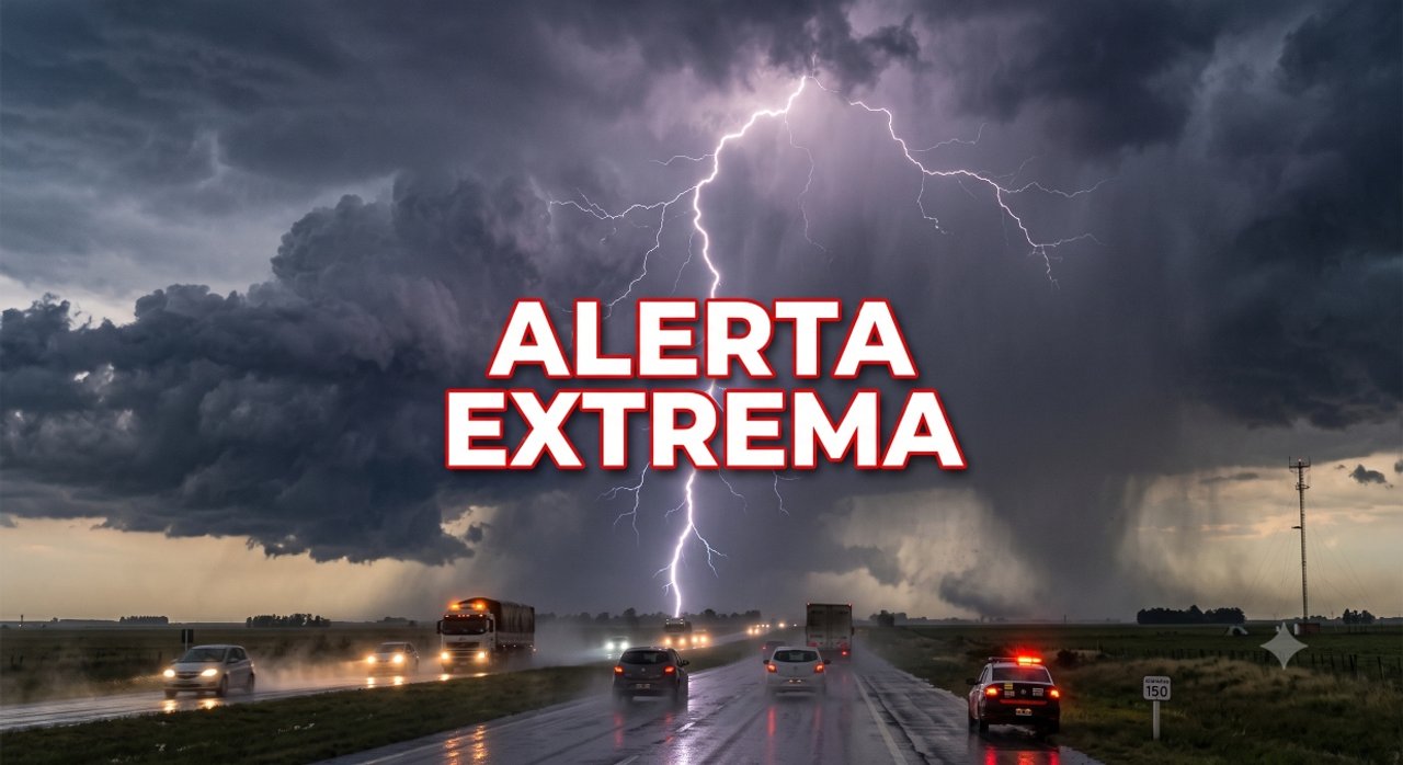 Temporal con lluvias intensas y vientos fuertes en Argentina