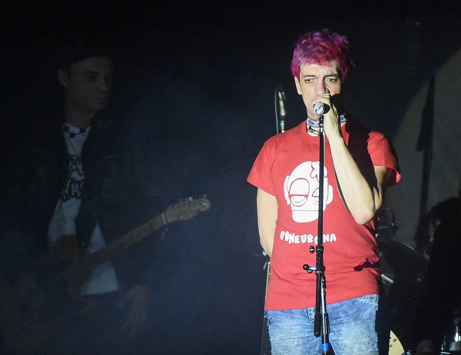 Cristian 'Pity' Álvarez durante una presentación en vivo