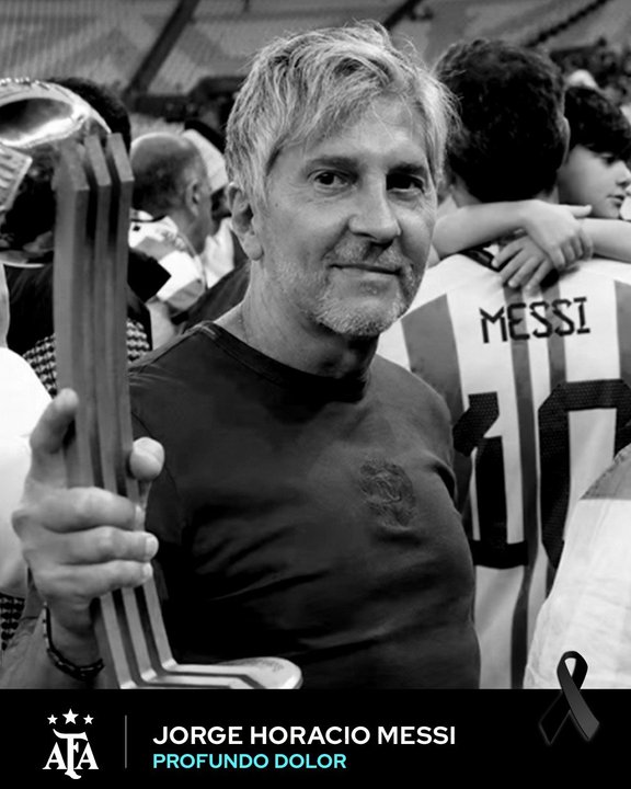 Homenaje a Jorge Messi: AFA dispuso minuto de silencio y brazaletes negros